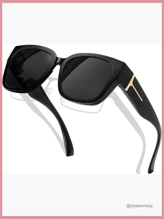 Polarized Oversized Square Fit Over Glasses Sunglasses UV400 Protection main image 4